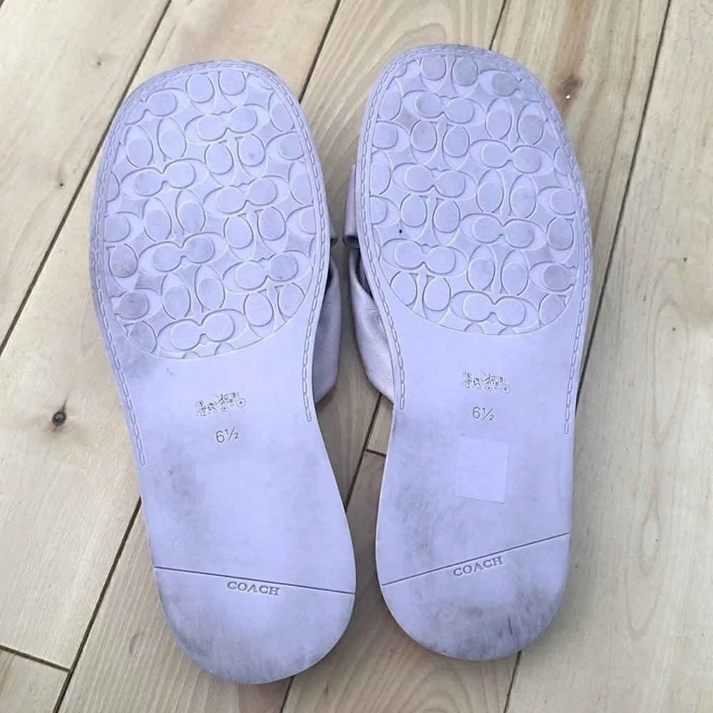 Coach Women Brooklyn Leather Knot Sandals!